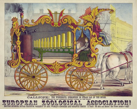 Framed Steam Car of the Muses Print