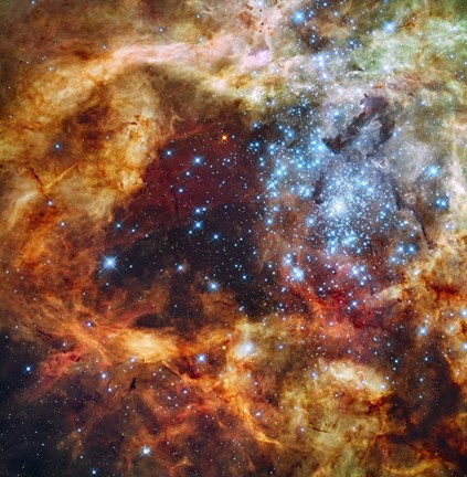 Framed 30 Doradus in Ultraviolet, Visible, and Red Light Print