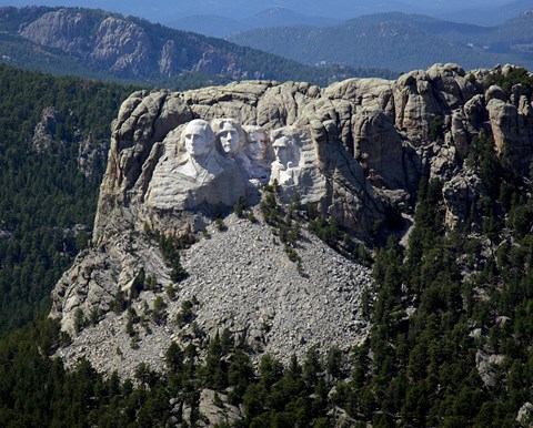 Framed Aerial View, Mount Rushmore Print