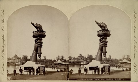 Framed Colossal Hand and Torch ""Liberty"" Print