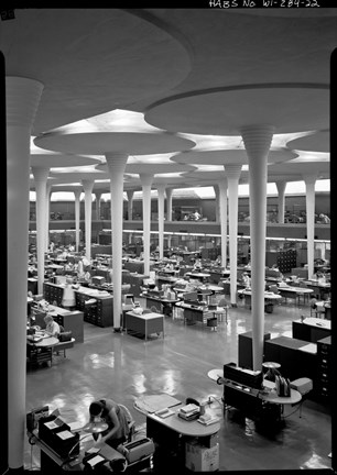 Framed Johnson Wax Balcony, SW View Print