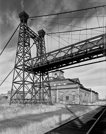 Framed Pedestrian Suspension Bridge Print