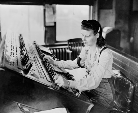 Framed Switchtender on the Pennsylvania Railroad Print