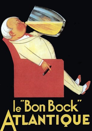 Framed Le Bon Bock Atlantique Print