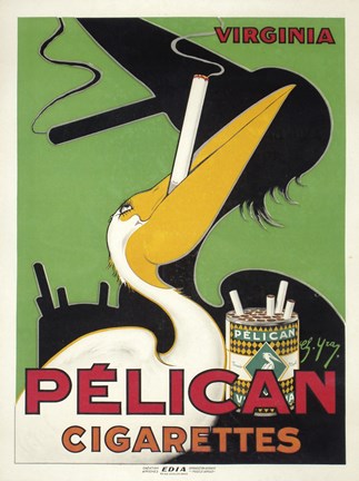 Framed Pelican Cigarettes Print