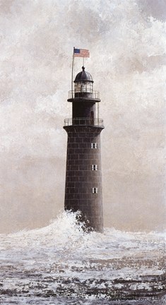 Framed Minot's Light Print