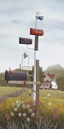 Framed Mailboxes Print