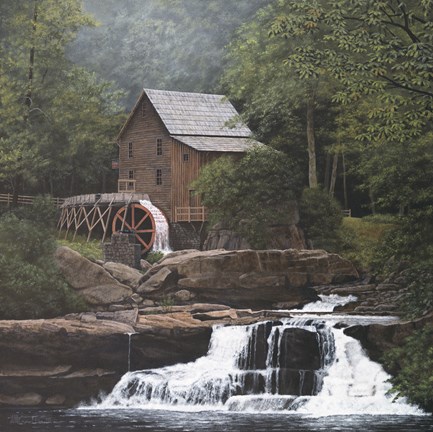 Framed Glade Creek Mill Print