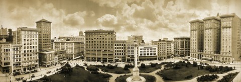Framed Union Square SF 1911 Print