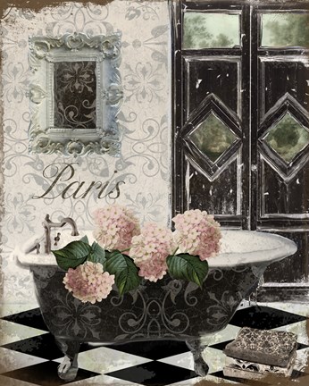 Framed Le Bain Hydrangea Print