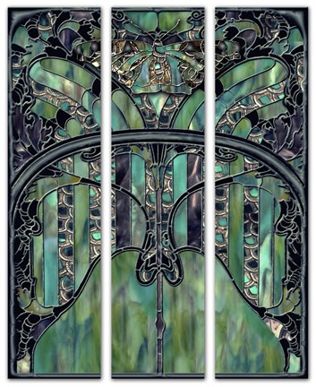 Framed Turquoise Window Jewels Print