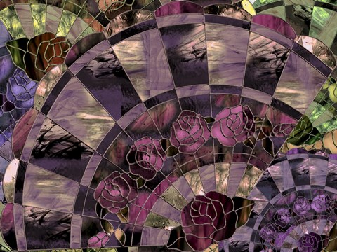 Framed Art Nouveau Fan Print