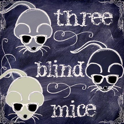 Framed Chalkboard Nursery Rhymes II Print