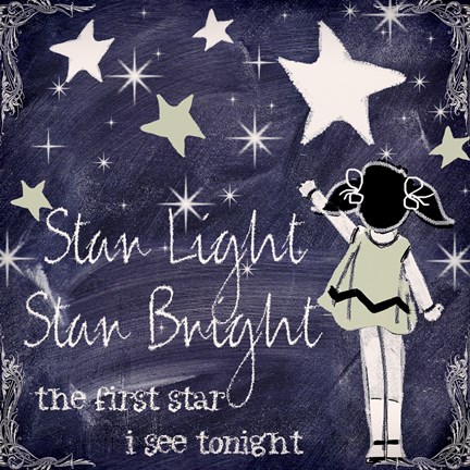 Framed Chalkboard Nursery Rhymes III Print