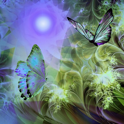 Framed Languid Journeys Blue Print