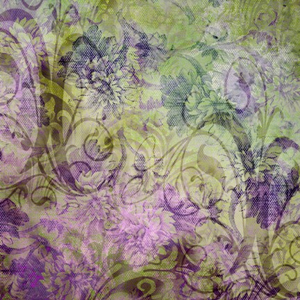 Framed Hat Pattern Colorized Redux II Print