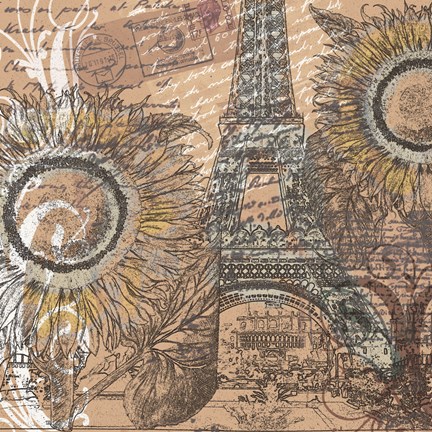 Framed Paris Pastiche I Print