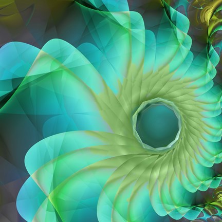 Framed Aqua in Bloom Print