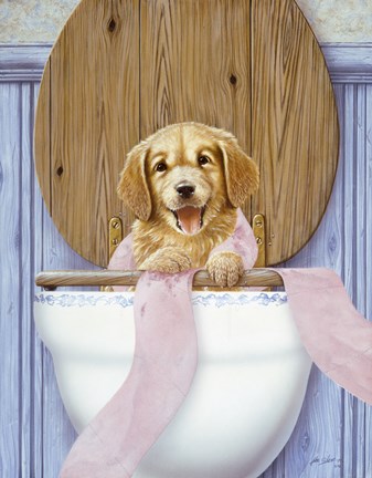 Framed Toilet Mischief Print