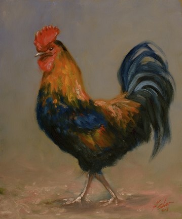 Framed Rooster 2 Print