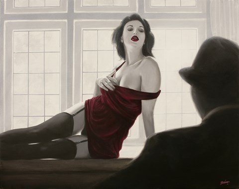 Framed Red Dress Print