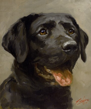 Framed Black Lab 8 Print