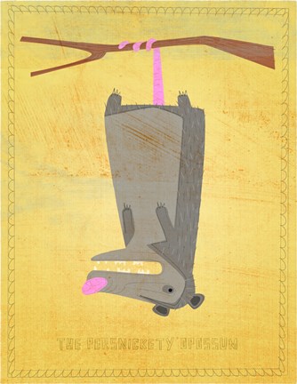 Framed Persnickety Opossum Print