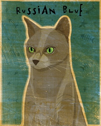 Framed Russian Blue Print