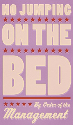 Framed No Jumping On The Bed - Girl Print