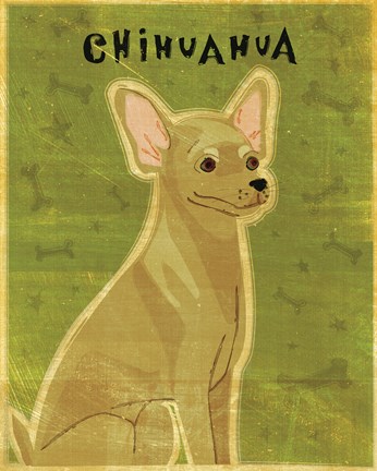 Framed Chihuahua (tan) Print