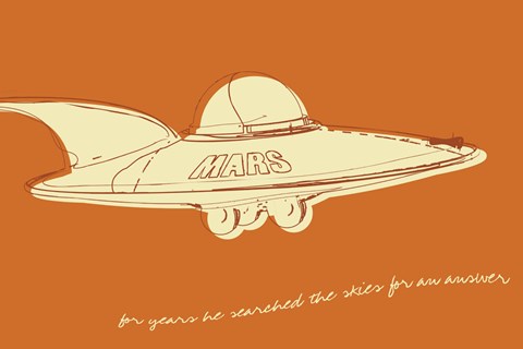 Framed Lunastrella Flying Saucer Print