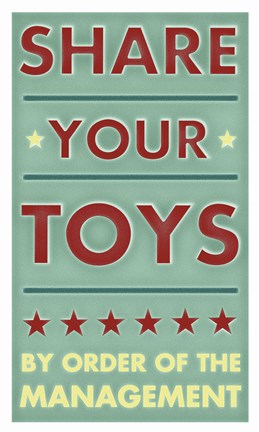 Framed Share Your Toys Print