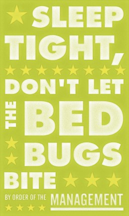 Framed Sleep Tight, Don&#39;t Let the Bedbugs Bite (green &amp; white) Print