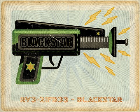 Framed Blackstar Ray Gun Print