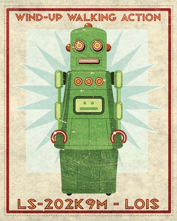 Framed Lois Box Art Robot Print