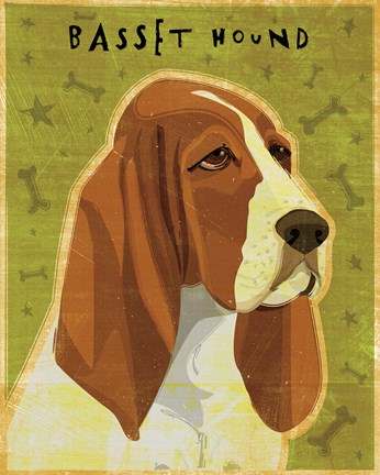 Framed Basset Hound Print