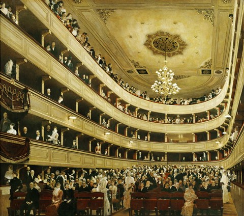 Framed Auditorium In The ""Altes Burgtheater"", 1888 Print