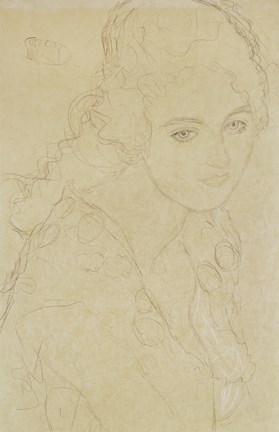 Framed Study For The Painting ""Portrait Ria Munk III"", 1917-1918 Print