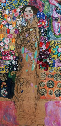 Framed Lady With A Fan (Maria Munk), 1917-1918 Print