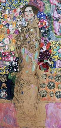 Framed Dame Mit Faecher (Maria Munk)- Lady With Fan, 1917-1918 Print