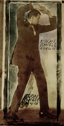 Framed Egon Schiele With Raised Arms, 1914 Print