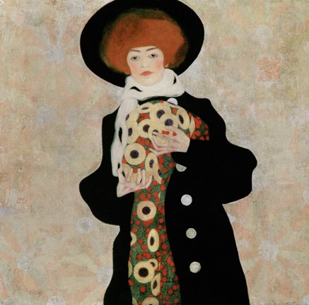 Framed Portrait Of A Woman With Black Hat (Gertrude Schiele), 1909 Print