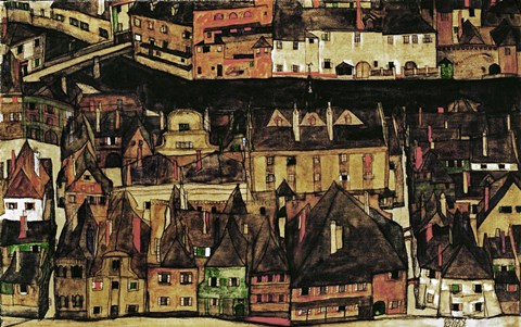 Framed Small City III, 1913 Print