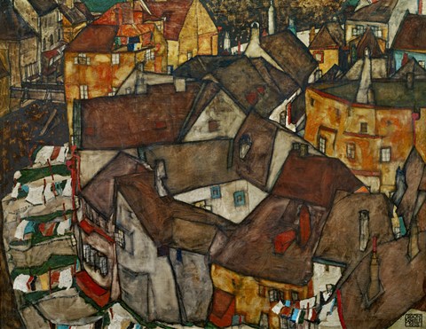 Framed Village, 1915 Print