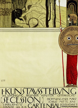 Framed Poster for the First Art Exhibition of the ""Secession"" Art Movement Print