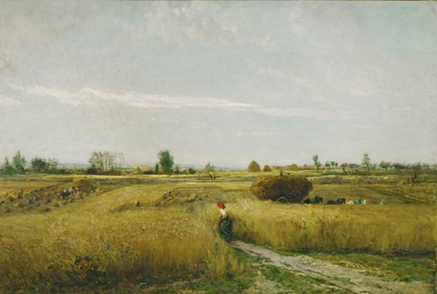 Framed Harvest, 1851 Print