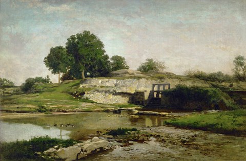Framed La Vanne D&#39;Optevoz (Isere), 1859 Print