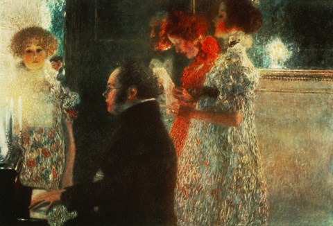 Framed Schubert At The Piano, 1899 Print