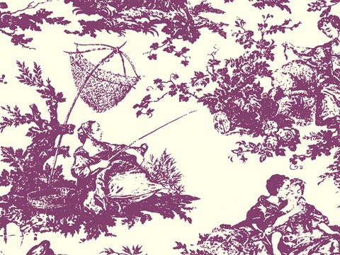 Framed Toile Fabrics VII Print