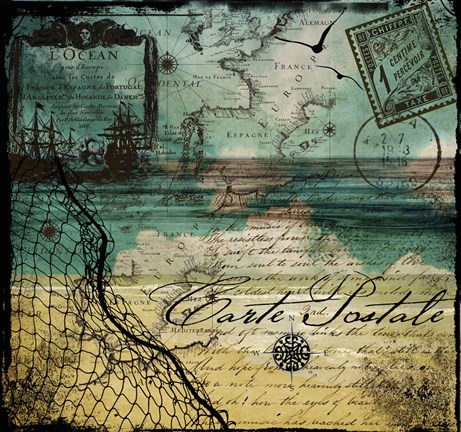 Framed Ocean Clouds I Print